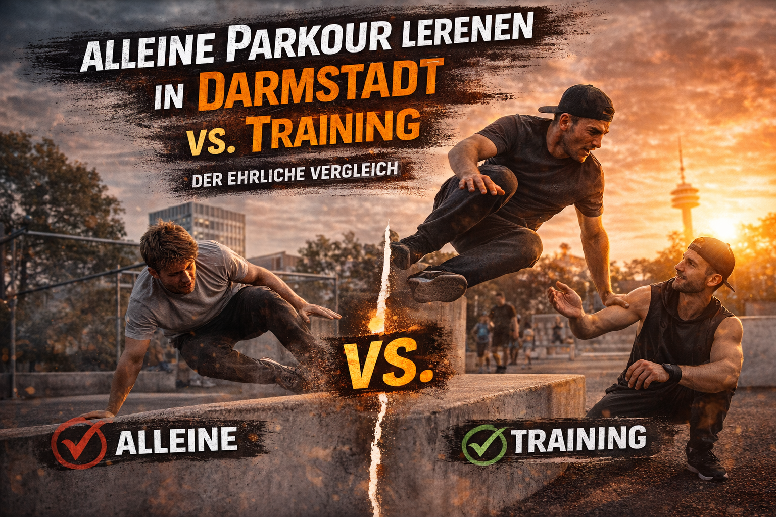 Alleine Parkour lernen in Darmstadt vs. Training – der ehrliche Vergleich