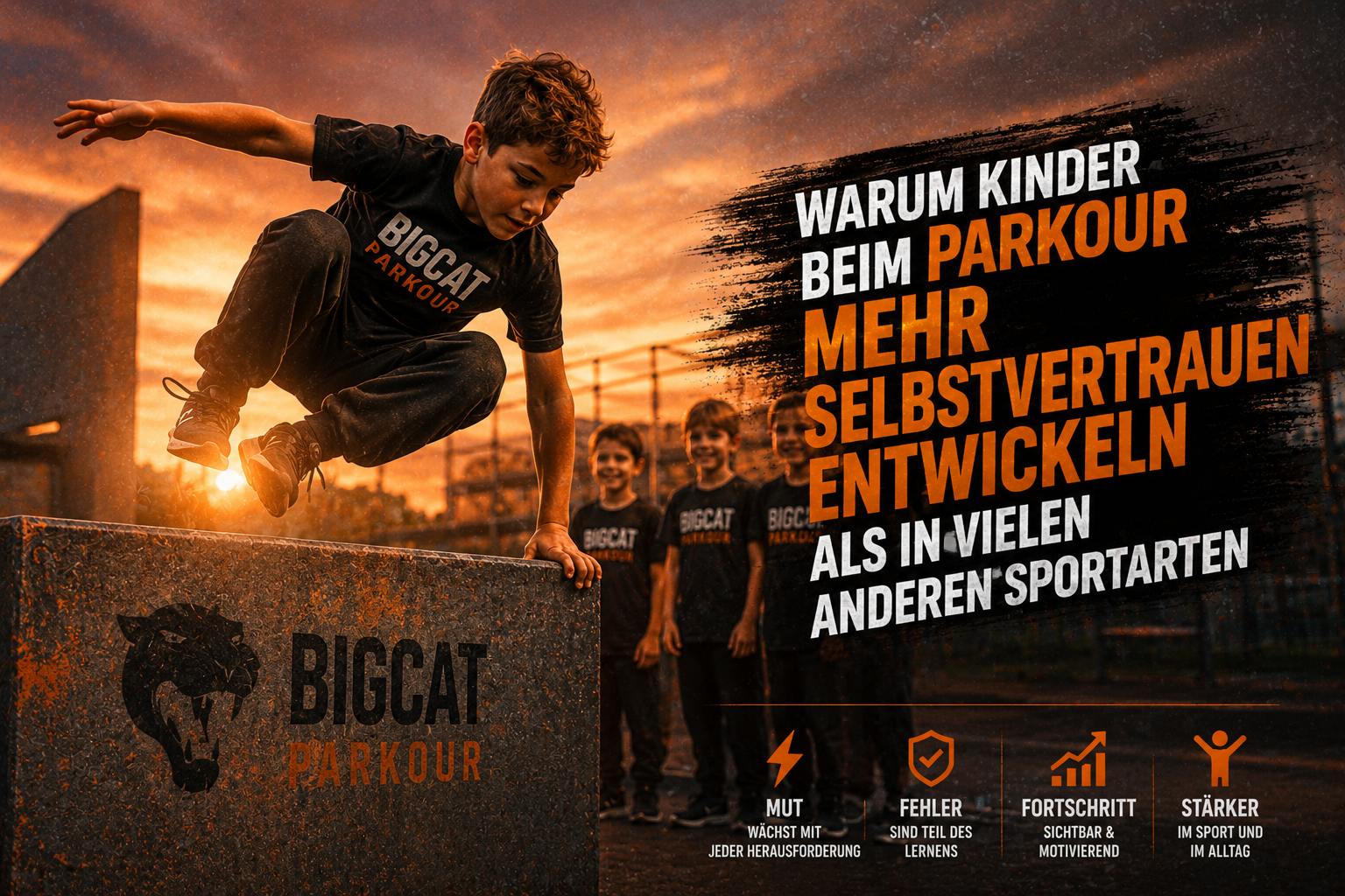 Warum Kinder beim Parkour mehr Selbstvertrauen entwickeln als in vielen anderen Sportarten